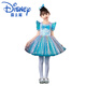 Disney Children's Performance Costumes Girl Princess Puff Dress Evening Gown Sequined Veil Skirt Dance Performance Suit Lotus Colorful Skirt + Bow 100 cm