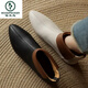 В дятеле кожа короткие ботинки женские одиночные сапоги толстые каблуки Martin Boots British Style Nude Boots Mother Boots 2025 Spring и осень новый стиль Black 38