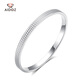 Aido Diamond pt950 Platinum Brilliant Starlight Bracelet Women's Shiny Platinum Round Style Semi-Solid Bracelet In Stock Inner Diameter 58mm Weight 16.24g Thick About 5mm