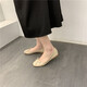 S.SOFEA zapatos de frijoles estilo hadas cómodos zapatos de tacón plano suave para mujeres Spring 683-10 Negro 38