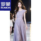 Romon (Romon) Vestido para el verano femenino 2024 Nuevo hermoso Temperamento de falda larga Celebridades de collar de mangas de alta gama alta s Vestido s