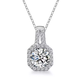 DL 1998 platinum single pendant PT950 imported technology D color moissanite white gold 18K gold diamond pendant water drop necklace 2 carats (with certificate)