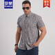 Romon Summer Nouvelle chemise à manches courtes de grande taille de grande taille de noix de cajou décontractée lâche