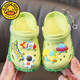 G.DuckKids Petit Duck Chaussages pour enfants Chaussures Boy Carton d'été Baotou Beach porte des sandales pour enfants Baby Baby Anti-Slip Navigator's Hole Chaussures - Green (Baoto Anti-Collision Prevention 18 19 (longueur intérieure 12,5 cm Convient pour un trésor intérieur vieux de 1,5 vieille