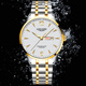 Loegsinss Watch Herren wasserdichte leuchtende leuchtende vollautomatische mechanische Uhr Top Ten Brands Hollow Men's Watch L728 Gold White Floor Upgrade Geltsgürtel + Pixiu