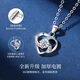Lao Fengxiang Love Platinum Necklace for Women Platinum Pendant Pricing Clavicle Chain Wedding Anniversary Gift for Girlfriend and Wife’s Birthday Platinum Everlasting Love Pendant + Platinum Chain