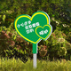 Cartoon green signboard care for small lawn prompts customized flower and grass slogans instructions outdoor garden tree warnings A-23 50x70cm