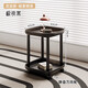 Mesa de café de fengpeng yiju mesa lateral móvil mesa pequeña mesa de café pequeña mesa de almacenamiento gabinete de almacenamiento cuadrado mesa móvil de doble capa de doble capa