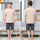 Modal Men's Pyjamas Summer Cotton Shorts Summer Summer Style Casual Moyen d'âge moyen et les personnes âgées Pères de grande taille Home Clothes Men's Style 13601 # Shorts en coton pur vert clair 3xl [suggéré 160-180jin [Jin est égal à 0,5 kg]]]