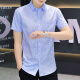 
Hua Jiuqing Guangdong Puning high-end shirt loose big belly men summer men short-sleeved shirt middle-aged thin style business long sleeve K08-03 wide blue strip + 997 thin blue strips One size 3890-104Jin [Jin equals 0.5 kg]
