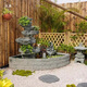 Outdoor garden rockery flowing water fountain ornaments top floor fish pond landscape villa courtyard entrance bonsai decoration 5010 rectangular pool 190x70x155 length, width and height