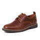 Deer Stags Boys Zander Lace Up Dress Comfortable Oxford Dress Shoes, Rosewood/Dark Brown - Sander Rosewood/Dark Brown - Sander 6 Big Kid