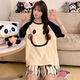 Jingpufei summer cartoon short-sleeved loose home clothing two-piece suit for wearing outside 692 small bag dog, one size 4XL code [recommended 172-200Jin [Jin equals 0.5 kg]]