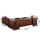 Lanran boss desk solid wood veneer desk president desk high-end paint executive desk 2000*1000mm including side cabinets