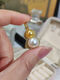 DRJEFUN South Sea gold beads gourd-shaped pearl pendant round artificial pearl necklace pendant pearl buckle gold