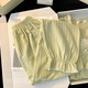 
FHHUABD spring and autumn pajamas for women in summer 2025 new comfortable long-sleeved sweet princess style can be worn outside home clothes 9904 powder-[long sleeves + trousers] XL Recommended 120-135Jin[Jin equals 0.5 kg]
