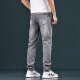 Lee Cooper Hong Kong Tres defensa Jeans blancos de alta gama hombres delgados pies delgados estiramiento delgado de pantalones blancos puros hombres 1049 gris regular (71.9% algodón) 32 algodón