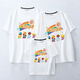 Kindergarten activity parent-child wear pure cotton short-sleeved T-shirt family of three or four simple round neck mother-child mother-daughter wear ins 008 Towards the future together - Dahong 100 (2XL) dad style