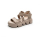 
Baichao Internet celebrity 2025 summer new fashionable and versatile thick-soled women's sandals wearing casual sports beach cool black 9928 35