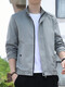 
Romon Chun Autumn Men's Thin Jacket Men 2025 New Stand Collar Jacket Fashion and All-match Casual Trench Coat Gown Men 686 [Black White] M [Suggested 80-95 Jin [Jin equals about 0.5 kg]]