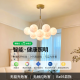 大观园约客厅吊灯创意卧室灯月球泡泡吊线灯卡通星球吊灯广东中山灯具 9734金色13头三色彩球15cm大球款