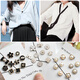 Qingyu pins to fix clothes, invisible seam-free buttons, concealed buttons for women's anti-exposure shirts and cardigans, removable snap buttons, versatile, small and fresh white (5 pieces)