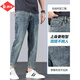 Lee Dprre Jeans de nueve puntos Summer Summer Style 2025 New Tendy Elastic Retro Fit Pequeños pantalones informales rectos 9720 28