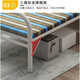 BaiHengda Klappende Einzelbett Home Office Lunchpause Einfaches Bett Holzbrett tragbares Begleitbett Miethaus Eisenbett verdickte dicke Stahlrohrblaue Streifen (75 cm breit)