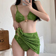 Miao Yijia Bikini Swimsuit Women's Split Sexy Pure Desire Women's Swimsuit Hot Spring Adult Swimsuit Skirt Style High-Level Seaside Wizard of Oz Sexy Swimsuit Three-piece Set One Size Recommended 120Jin Jin equals within 0.5kg, small breasts