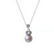 Shengbei Huakai childhood natural freshwater pearl clavicle chain crown pendant S925 silver necklace round strong light AK simple female pearl 8-8.5mm, necklace length 45cm