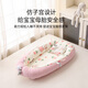 The little cleaner chooses the bed in the crib to coax newborns to sleep, anti-jumping uterine bionic bed, a safe and secure tool for babies to sleep in. The polka-dot bunny has no quilt and can be used on both sides.