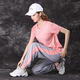 Anta Speed Dry Fashion Running Sports para mujeres en el verano 2024 Nuevos pantalones de manga corta alambre de hielo Corriente 826 rojo [manga corta de algodón puro + pantalones recortados] M [80-95Jin [Jin iguala 0.5 kg]]]