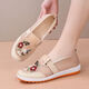 Woodpecker summer new style mesh breathable ancient style Hanfu women's shoes old Beijing cloth shoes women's mesh breathable mother's embroidered shoes off-white 37
