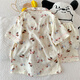 
Pajamas for women in summer short-sleeved cloud cotton summer ladies 2025 new student cute cartoon home clothing set QDMBE683 2XL (175) Recommended weight 135 Jin [Jin equals 0.5 kg]
