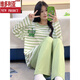 
Victoria's style pajamas for women in summer long-sleeved trousers loose suit summer new women's cute spring, autumn and winter suit 15567 women's # M [75-100Jin[Jin equals 0.5 kg]]