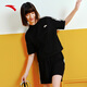 
Anta Rainbow Sports Set Women's Summer Short Sleeve Round Neck Shorts Loose T-shirt Women's Casual Set