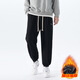 Gtyuwvg400g Super Soft plus Samtsporthosen für Männer 2024 Herbst- und Winter-Gelegenheits-Sporthosen für Männer Hong Kong Style Lose 683 Light Grey Plus Velvet 4xl