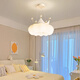 XMSJ Girls Bedroom Light 2025 Pop Light Bedroom Chandelier Crown Children's Room Light New Cream Style Spectre complet 3YH9226 + White-Puri Light Source + 55 cm + 48