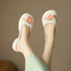 YRC Yierkang es muy hermoso ~ 2025 Sandalias versátiles informales de verano para mujeres Buces de pescado de color abierto Cake de esponja de pie a mitad y liviano Beige 35
