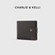 Charlie / Kelli Marke Light Luxury CK Wallet Herren Horizontaler kurzer Aufbewahrungskartentasche Münzbrieftasche Geburtstagsgeschenk für Freund Kaffee [Praktisches Geschenk für den chinesischen Valentinstag]