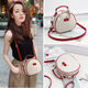 Bolso pequeño de un solo hombro de un solo hombro bolso pequeño para mujeres insentudas en Internet Estudiantes femeninas versátiles y de moda sn3895sn8 beige blanco y rojo // excelente 18*9*19