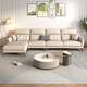 
Disney fabric sofa Italian light luxury cotton and linen small apartments in a straight row multi-person combination soft package living room furniture Y753# 2.2 meters three-person seat [Cotton and linen] down + sponge