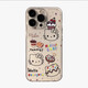 Bartini anwendbar für Apple 16Promax Mobiltelefons Case Lackiertes KT-Katze iPhone 15 Pro transparent und gelb 14plus Vollbedeckung Anti-Fall 13pro Fode Women's New 12PM Silicon Space Shell- [Dessert KT Cat] iPhone 16 Pro