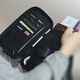 
VANLEMN Denmark Anti-theft Passport Bag Multi-function Travel Study Abroad Storage Card Pack RFID Portable Neck Halves Passport Clip Light Gray [Anti-theft Brush Anti-theft Water Splash Passport Bag]