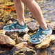 ANTA children's shoes, children's sandals, men's and women's sandals, summer breathable Baotou physical education students' amphibious river-tracing shoes, men's model, sage green/fisheye green-5 38
