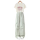 
NICKYBABY Girls Summer Set 2025 New Children's Short Sleeve Worksports Summer Clothes Cool and Smoothing Big Children's Girls Clothes 15265 Green + 9937 meters white 150 cm
