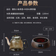 Full heat-resistant glass cooking one-piece lifting kettle tea kettle electric ceramic stove tea set around the stove to make tea household kung fu tea set ink Pisces kettle gray + Kangmi wood grain ceramic stove