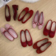 S.Sofea Red French Bow Flat Sohle einzelne Schuhe für die Sommerweiche Sohle Ballettschuhe J683-11 Wildleder Flachsohle ist kleiner in Größe rot 38