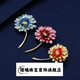 Lie Rui French light luxury brand design sunflower brooch high-end women's exquisite daisy flower brooch temperament niche corsage yellow daisy