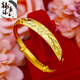 OIDSG Hong Kong Duty Free 9999 Real Gold Dragon and Phoenix Chengxiang Bracelet Women's Gypsophila Gold Solid Foot Sand Gold Bracelet Bracelet Blessing Bracelet with Gift Box Lao Fengxiang Same Style